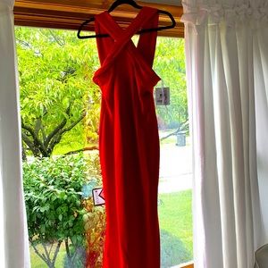 Red Calvin Klein formal maxi dress, gown